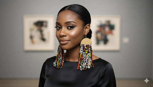 Natural Stone Fringe Earrings