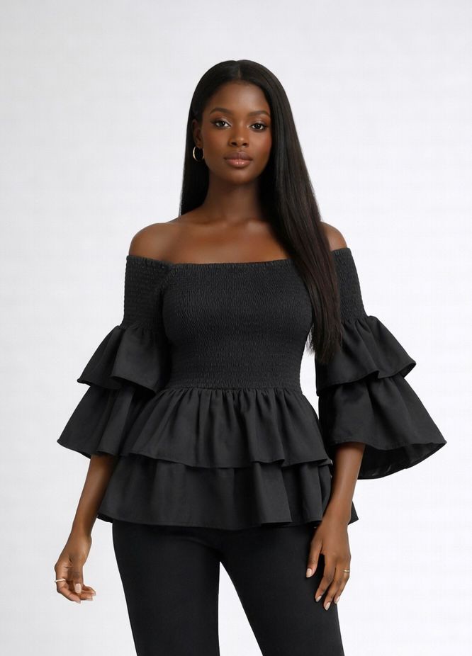 The Bella Blouse Black