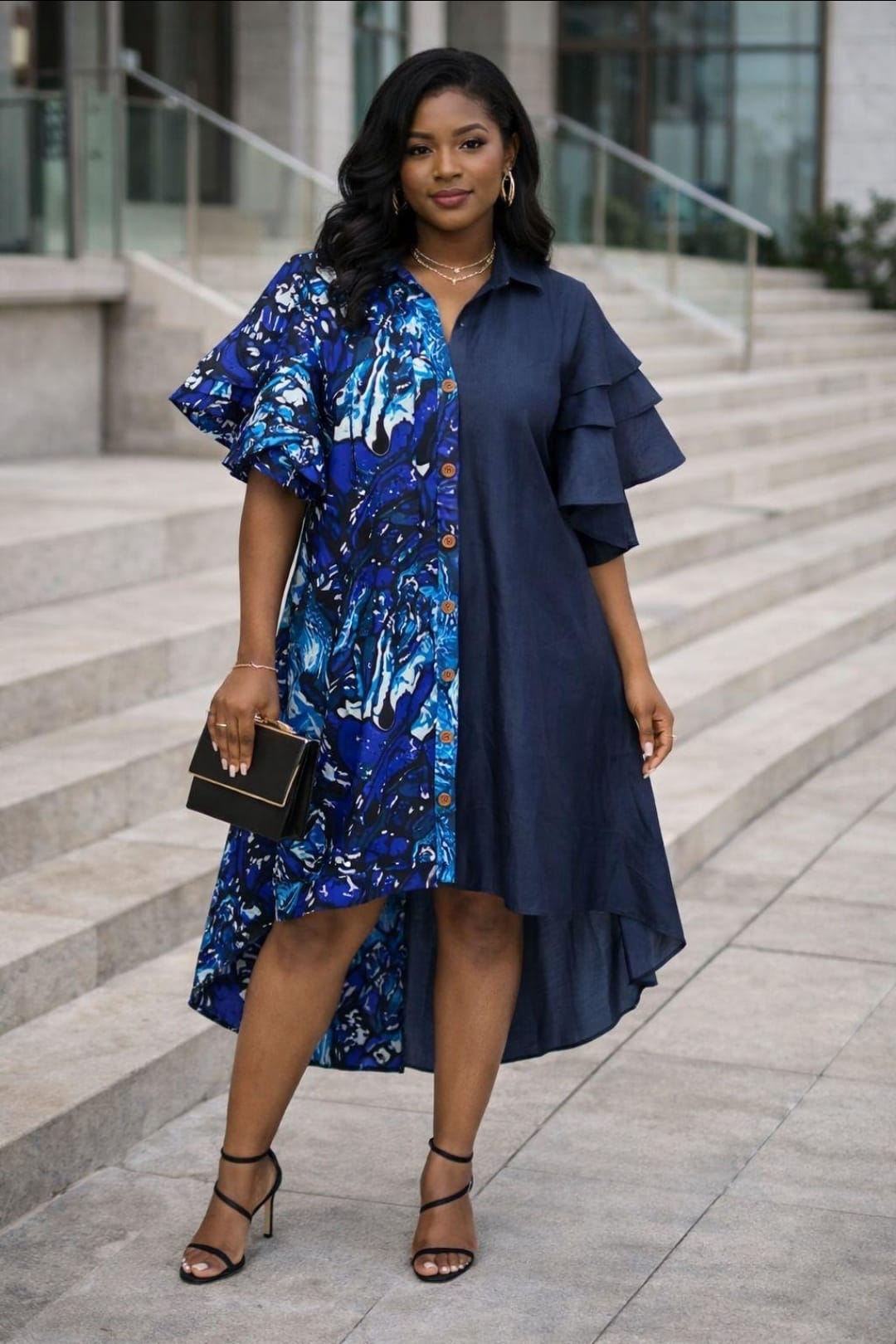 Seaside Denim Swing Dress
