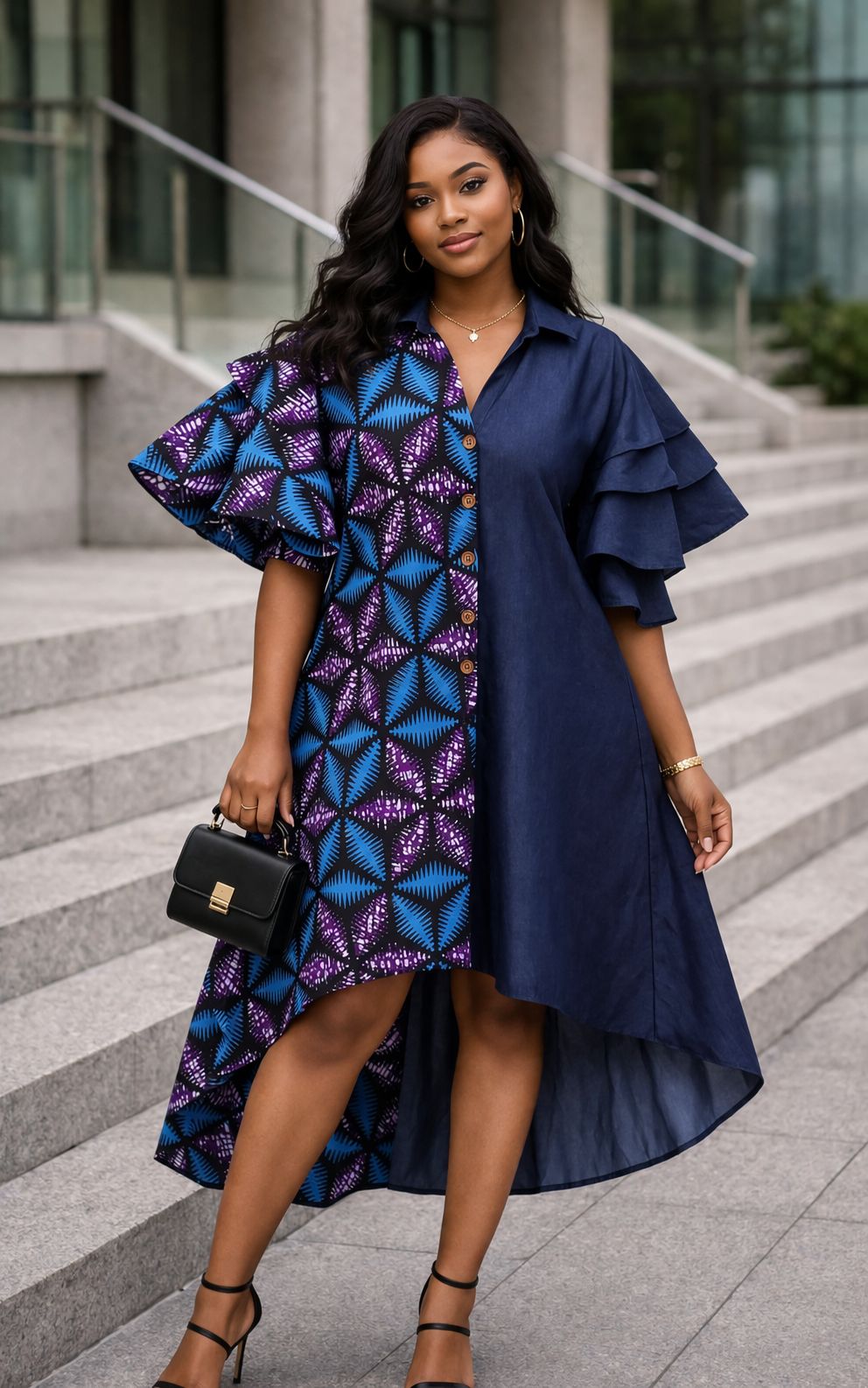 Lilac Blues Denim Swing Dress