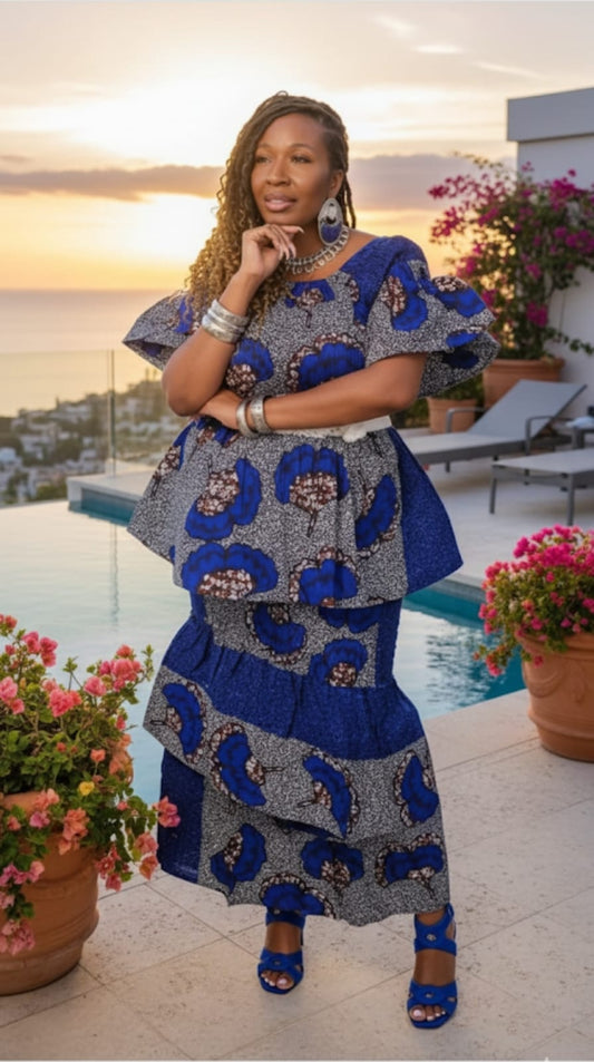 The Blues 2pc Skirt Set