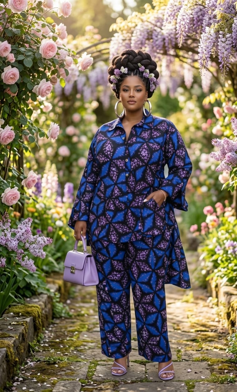 Lilac Blues 2pc Pant Set