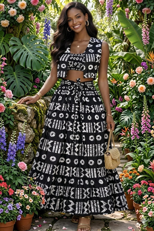 Ebony and Ivory 4pc Skirt Set