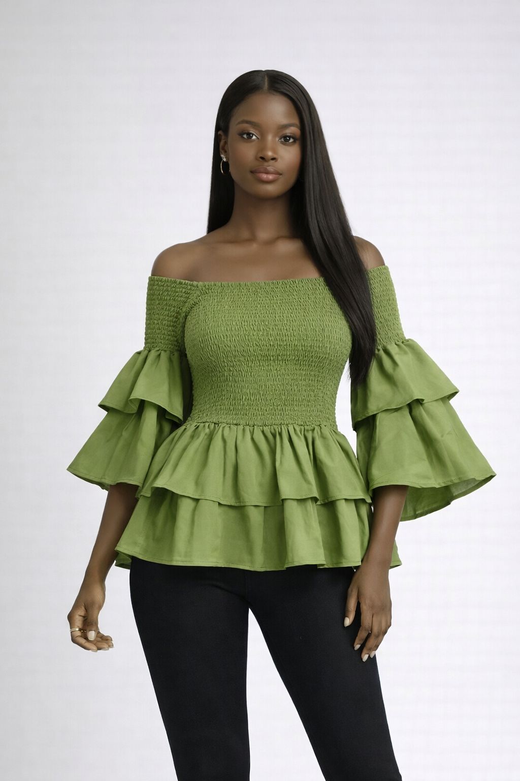The Bella Blouse Olive