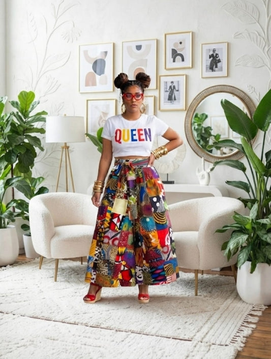 Patchwork Palazzo Pants