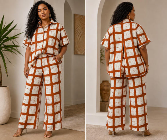 Terracotta 2pc Pants Set