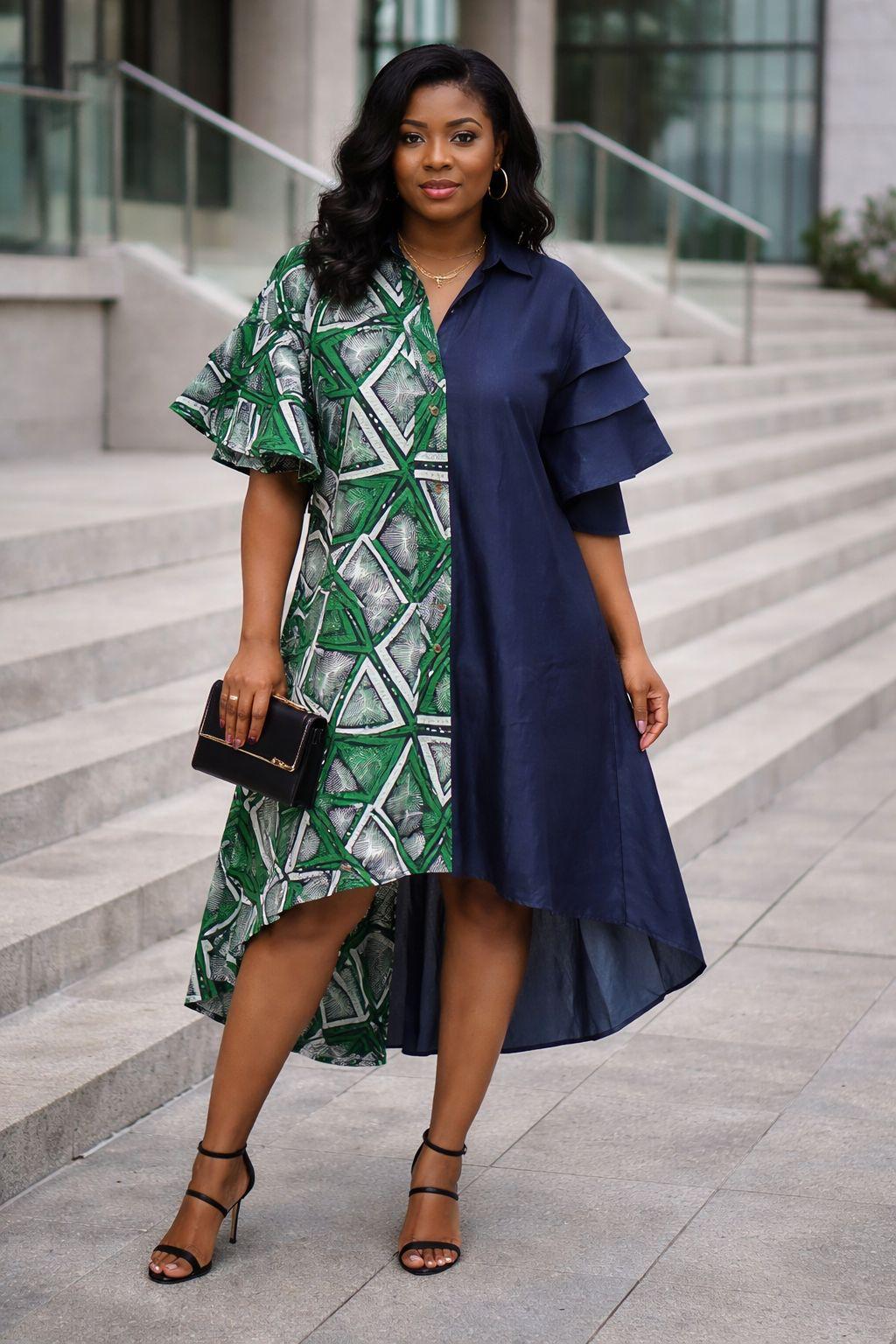 Diamond Denim Swing Dress