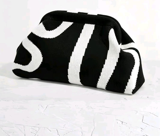 Art Deco Black Clutch