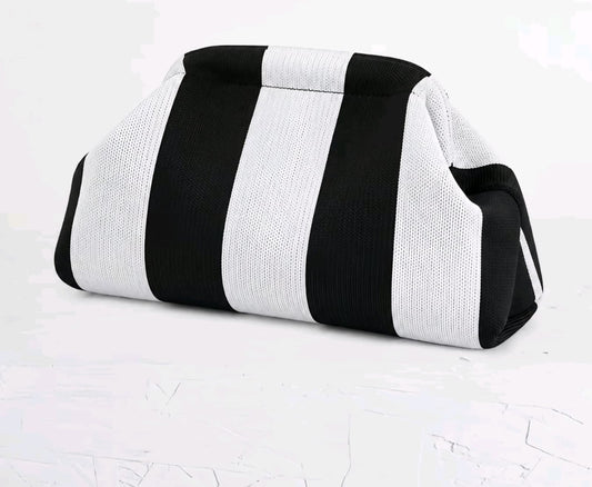 Ebony and Ivory BOLD Stripe Clutch