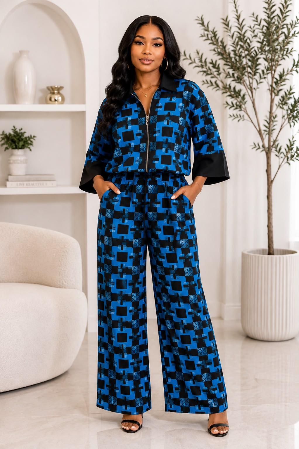 Square Biz 2pc Pant Set