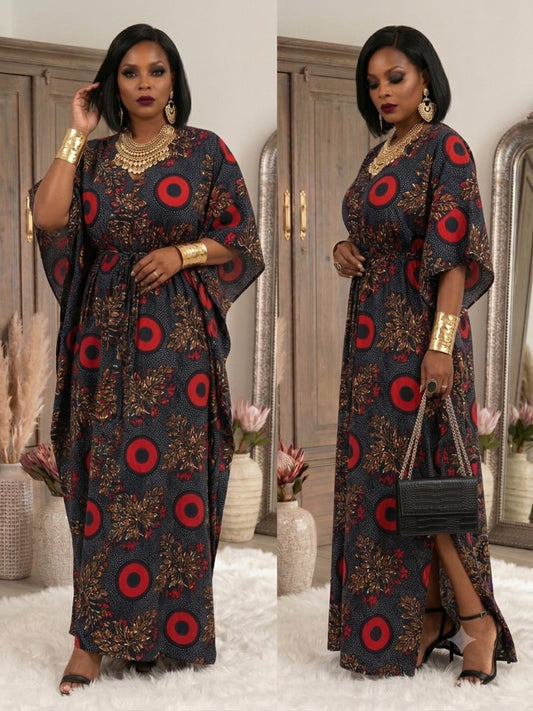 Blossom Drawstring Kaftan