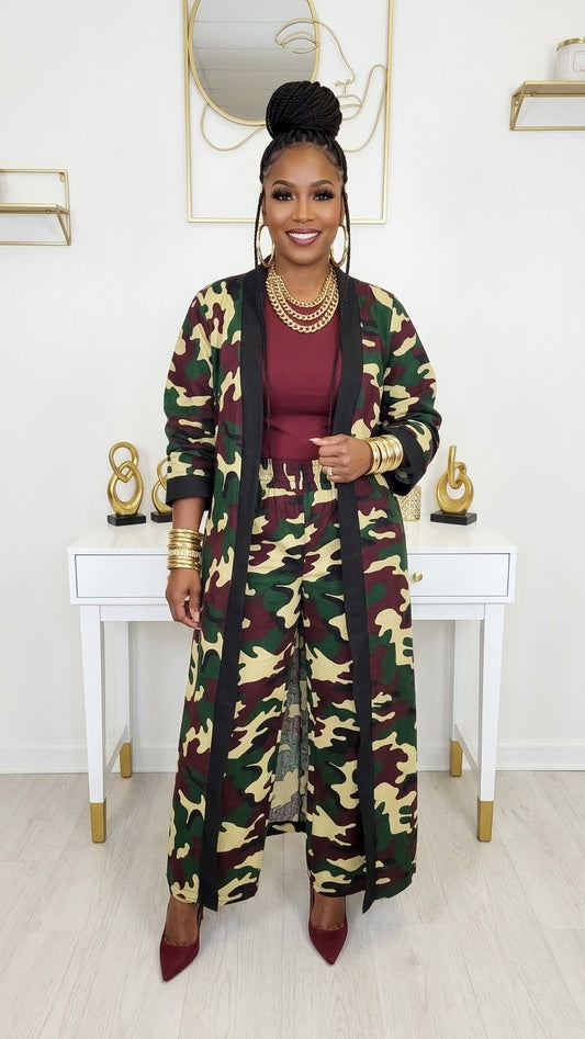 Camo 2pc Duster Set