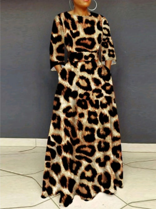 Lavishly Leopard Maxi Dress