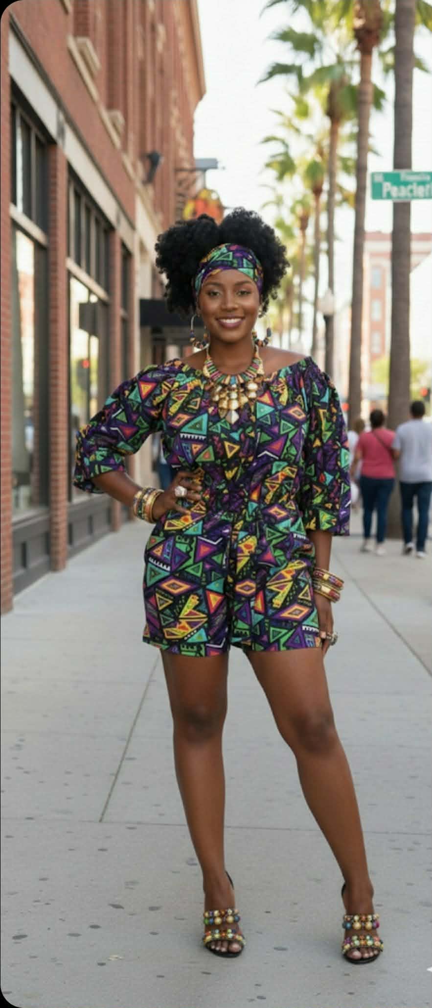 Multi Geo Shorts Set